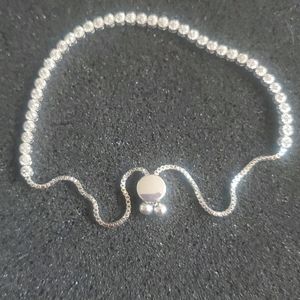 diamond silver bolo tennis bracelet